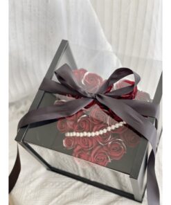 Romantic Soap Roses in Red Premium Gift Box with drawer