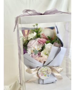 Soap Mixed Flowers Bouquet with Teddy Bear Gift Set - Image 6
