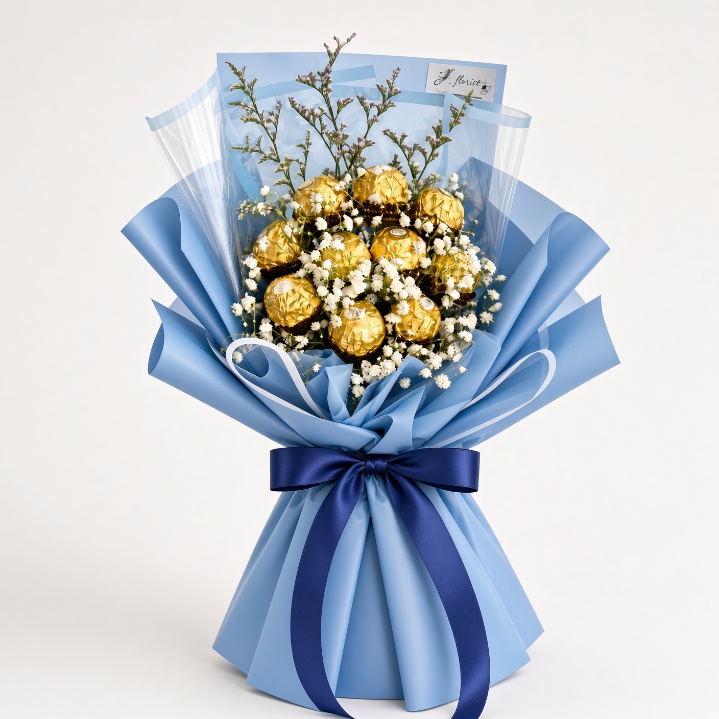 Chocolate Bouquet Ferrero Rocher Baby’s Breath - Image 2