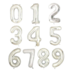 Silver 16 Inch Foil Balloon Numbers (Air)