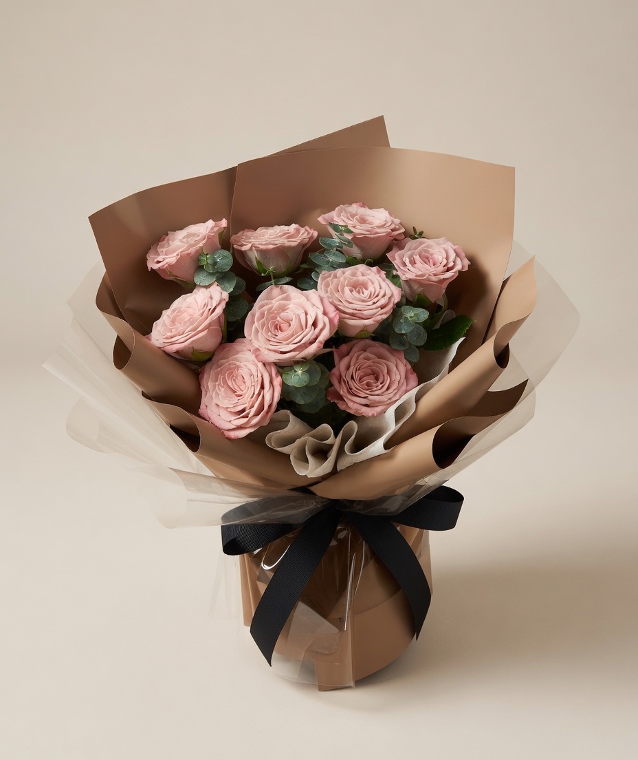 Rose Bouquet Cappuccino Mocha Blush