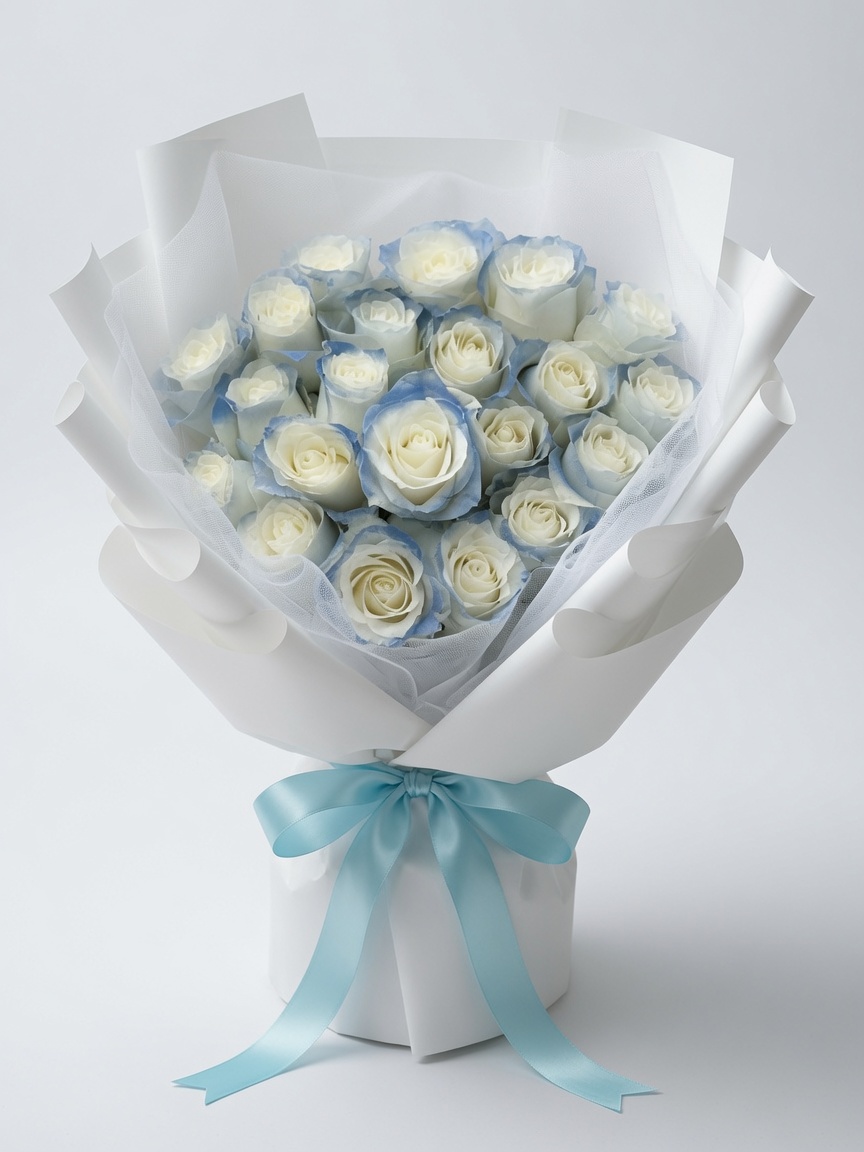 Rose Bouquet Arctic Pearl Blue