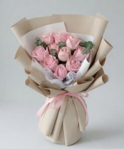 Pink Rose Bouquet Cherry Blossom