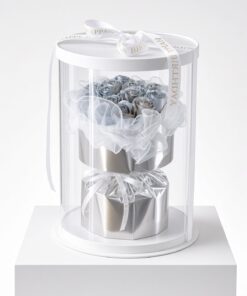 Soap Rose Bouquet Birthday Gift | Luxury Acrylic Cylinder Box