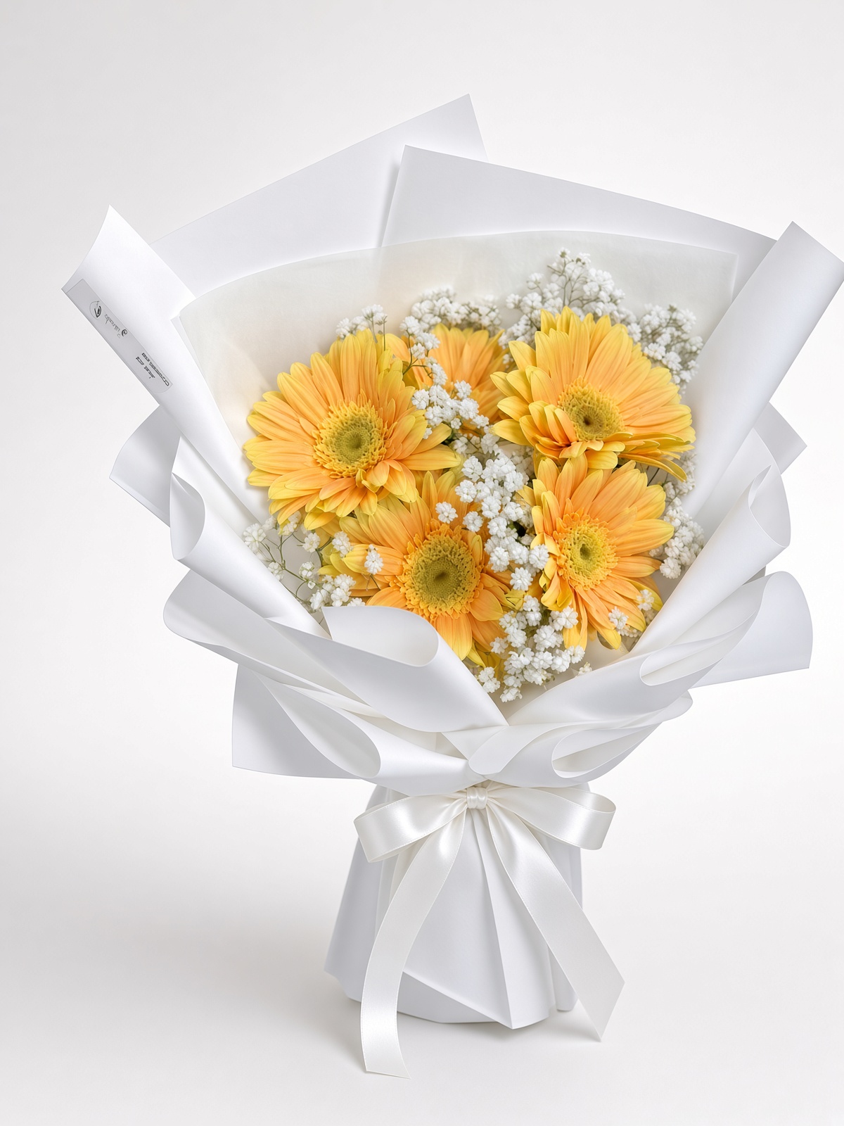 Fresh Gerbera Daisy Bouquet with Baby’s Breath | Daisy Flower Bouquet