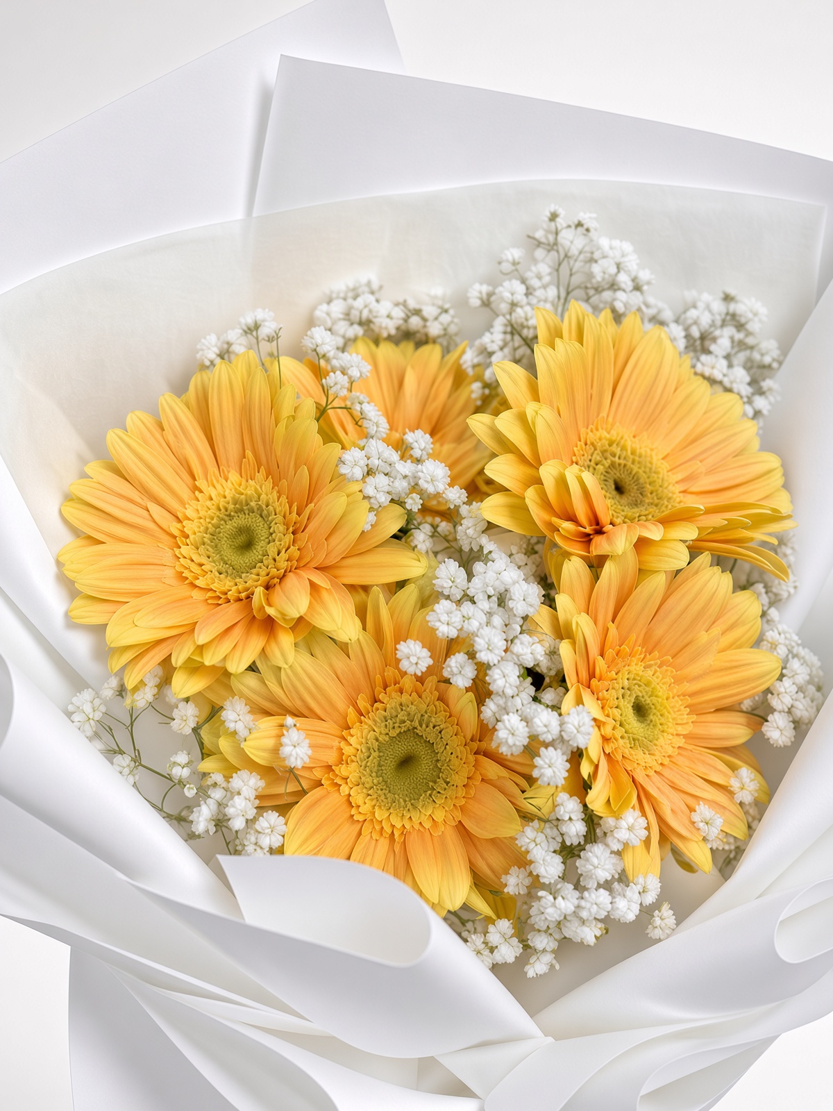 Fresh Gerbera Daisy Bouquet with Baby’s Breath | Daisy Flower Bouquet - Image 2