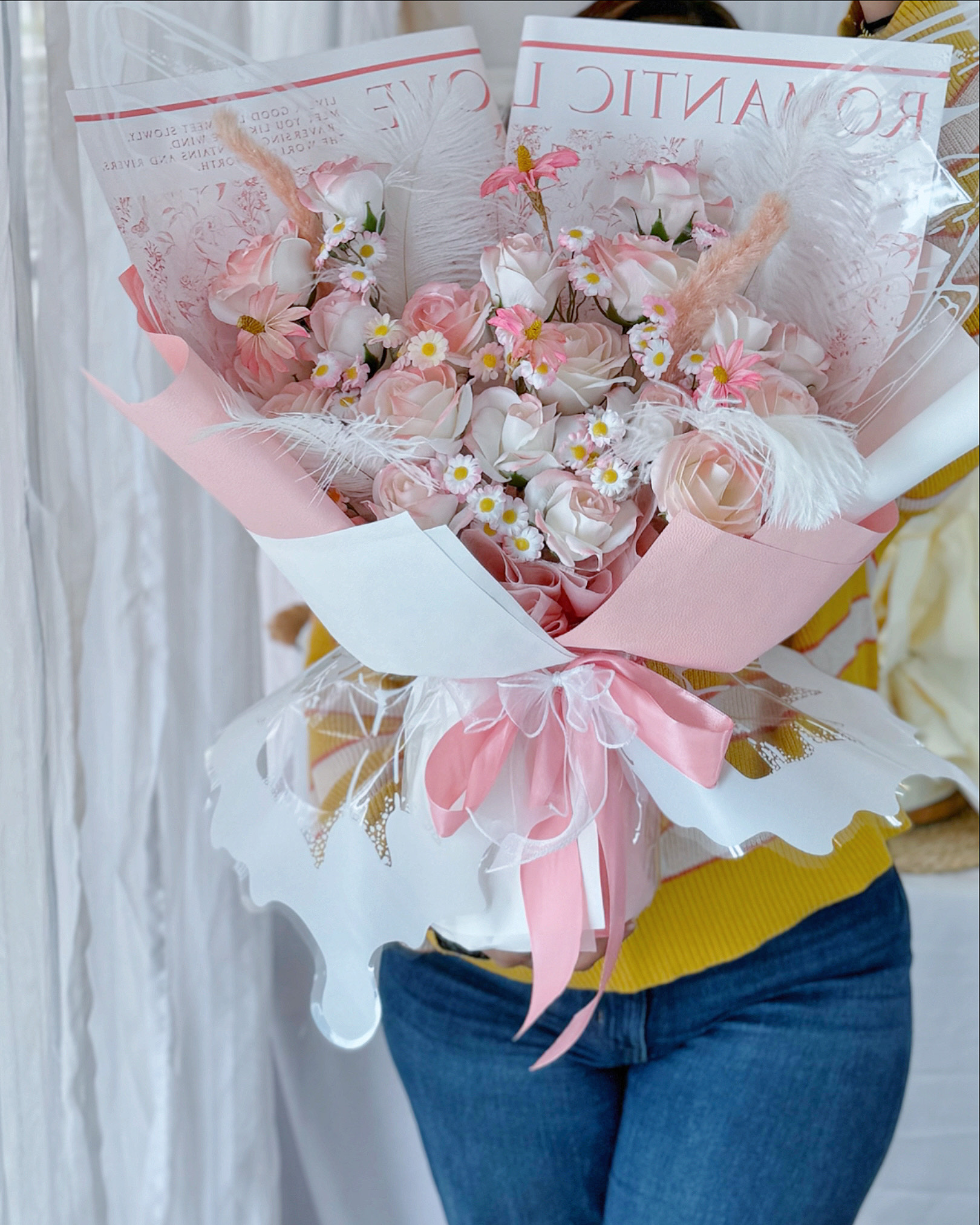 Premium Blush Butterfly (Soap Flower)