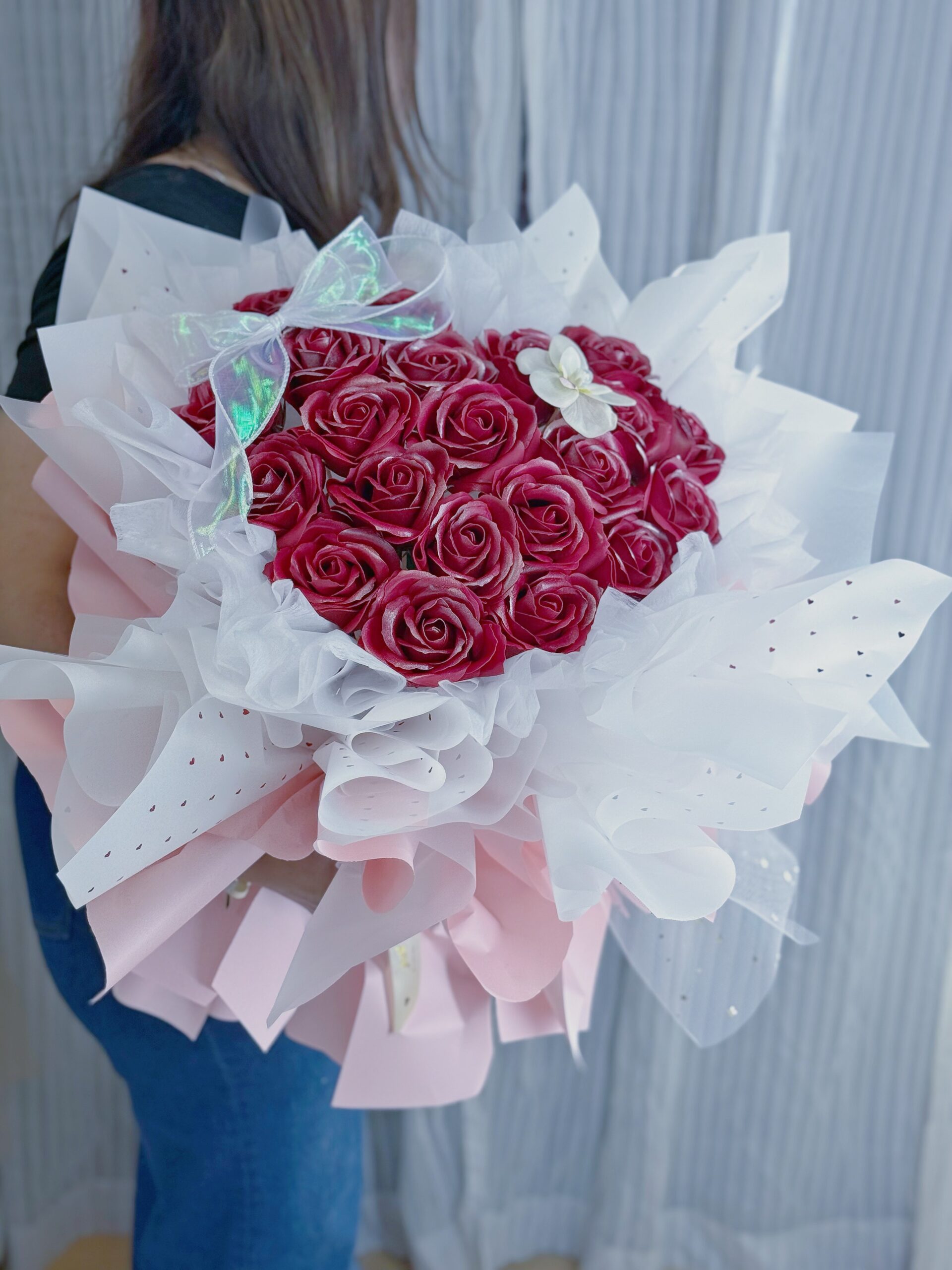 Rose Eternal Grace Bouquet (Soap Flower) - Image 2
