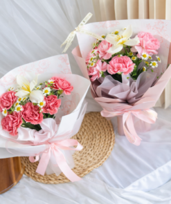Mother’s Day Bouquet Pink Carnation Tulip