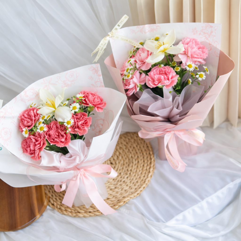 Mother’s Day Bouquet Pink Carnation Tulip