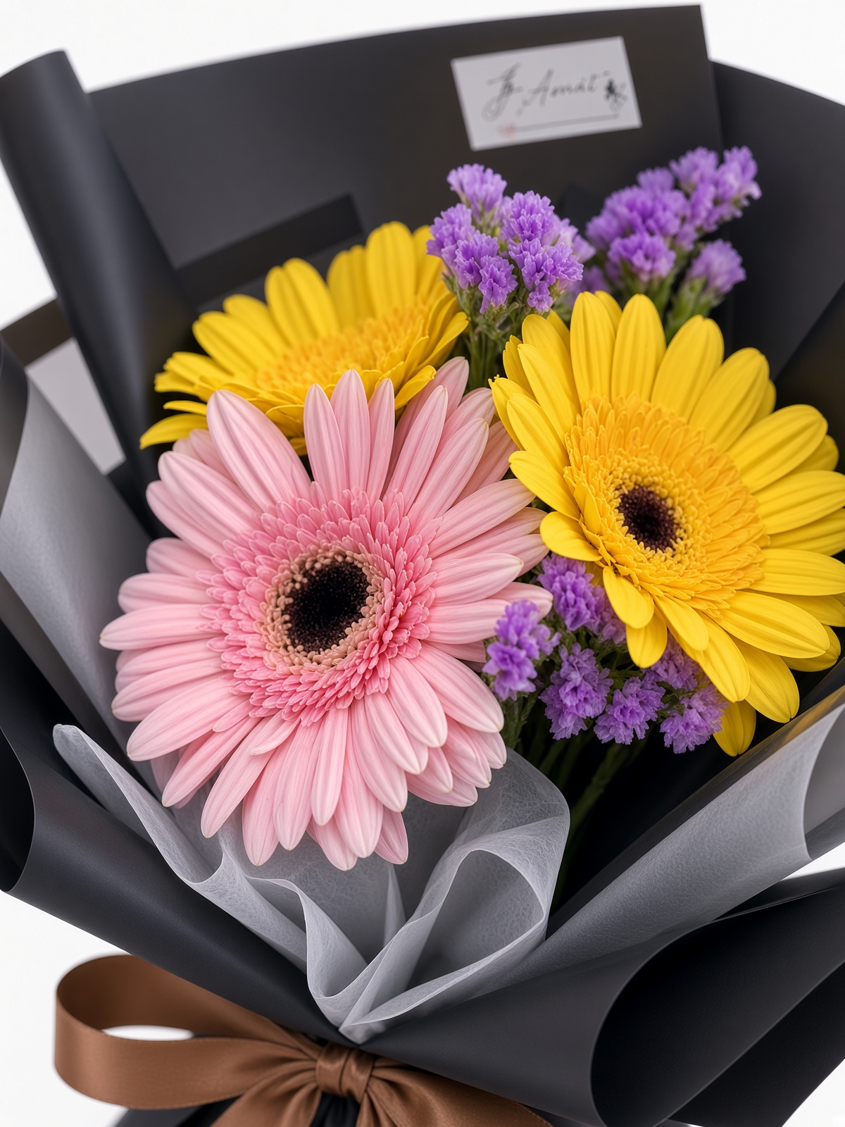 Fresh Mixed Gerbera Daisy Bouquet | Pink & Yellow Daisies - Image 2