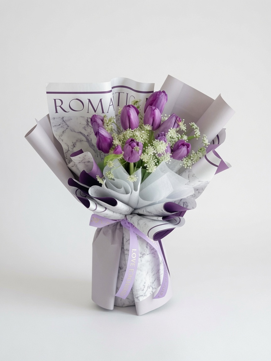 Tulip Bouquet Purple Reverie