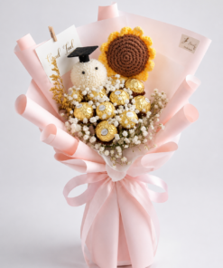 Graduation Bouquet Crochet Chocolate Delight - Image 3