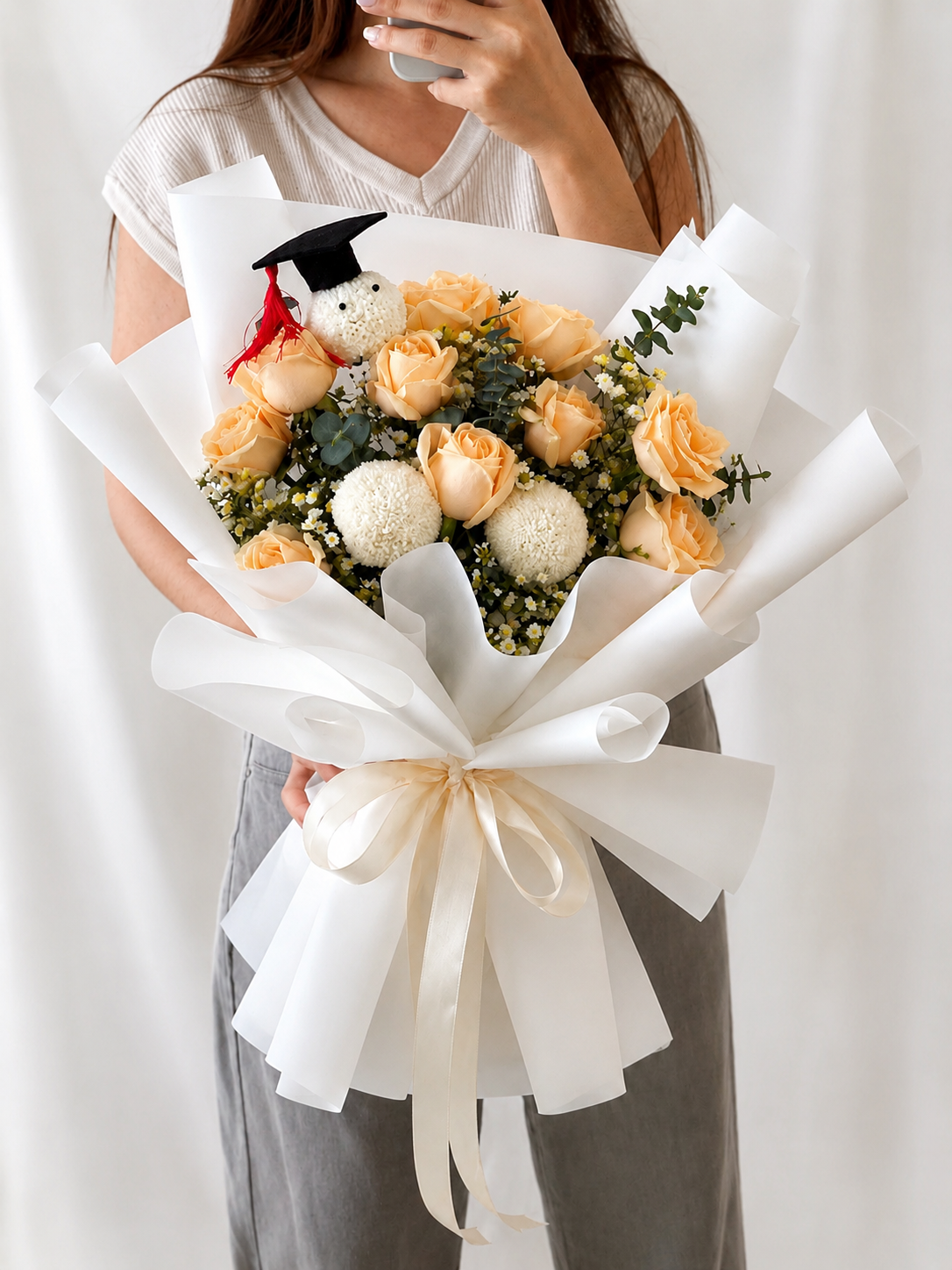 Graduation Bouquet Rose Achievement Glow - Image 2