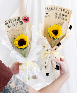 Graduation Bouquet Sunflower Solitaire Honor - Image 2
