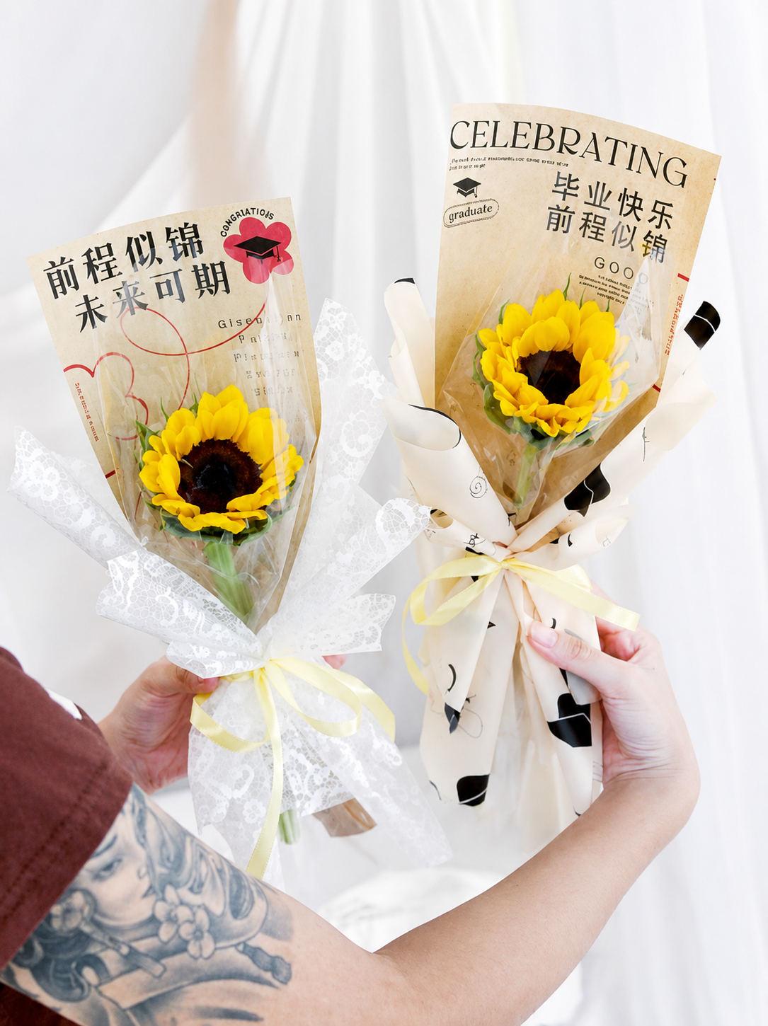 Graduation Bouquet Sunflower Solitaire Honor - Image 2