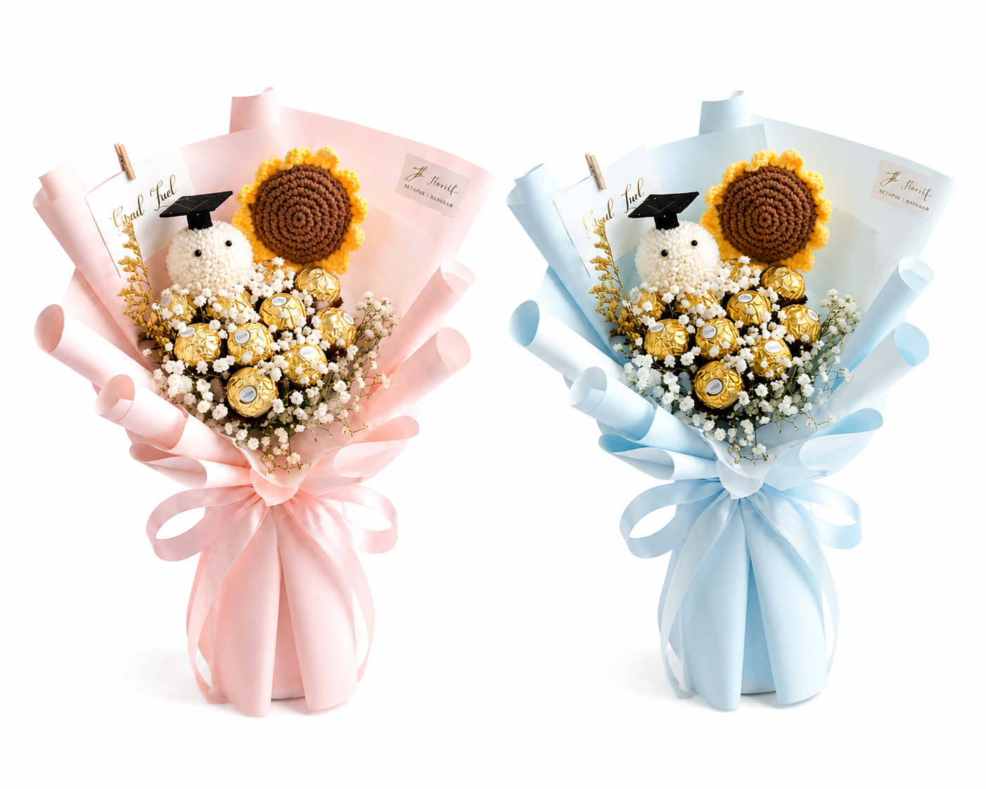 Graduation Bouquet Crochet Chocolate Delight