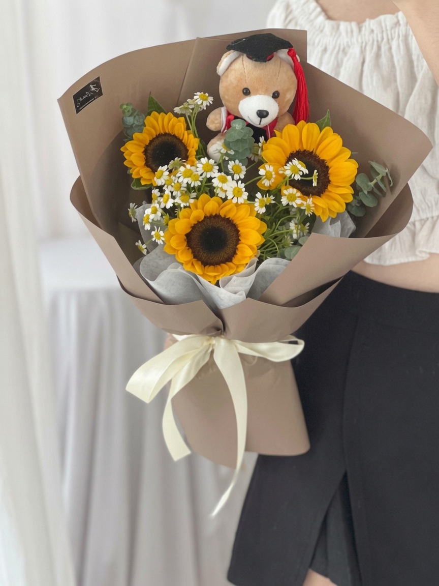 Graduation Bouquet Sunflower Unconquered Sun - Image 2
