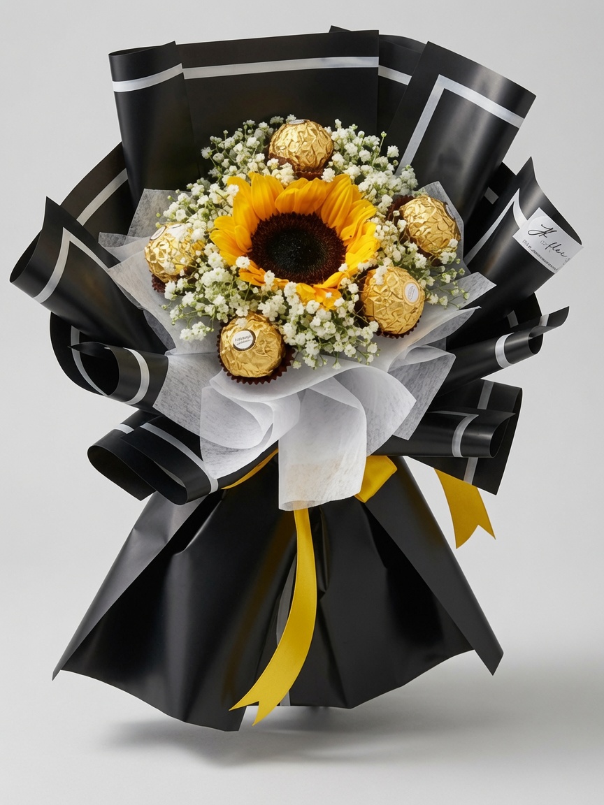 Sunflower Chocolate Bouquet Embrace