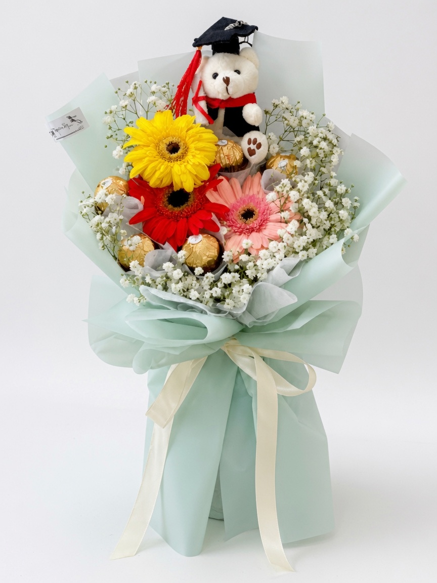 Graduation Bouquet & Chocolate Sweet Glow