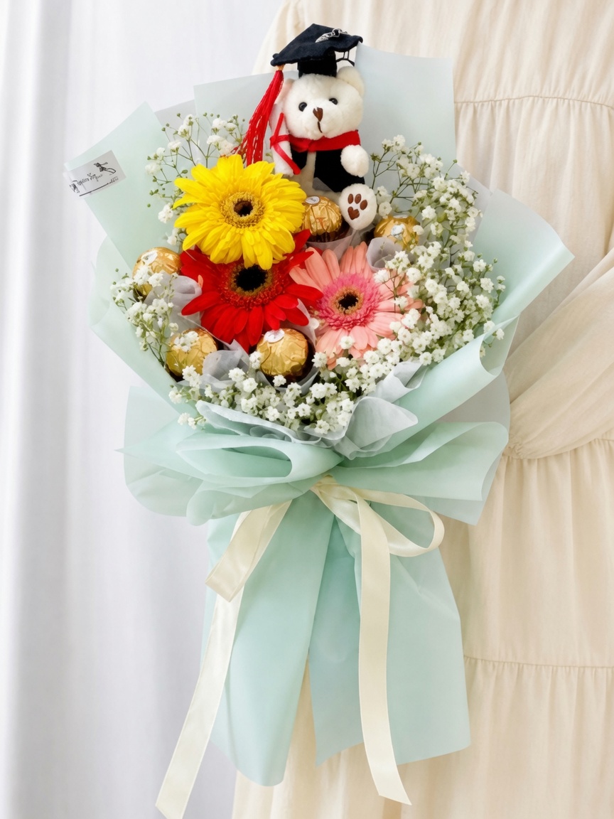 Graduation Bouquet & Chocolate Sweet Glow - Image 2