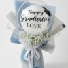 Graduation Baby Breath Hot Air Balloon Bouquet