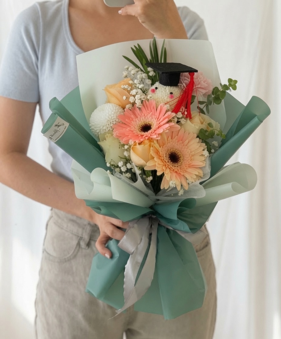 Graduation Bouquet Daisy Rose Radiant - Image 2