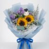 Graduation Bouquet Sunflower Blue Horizon