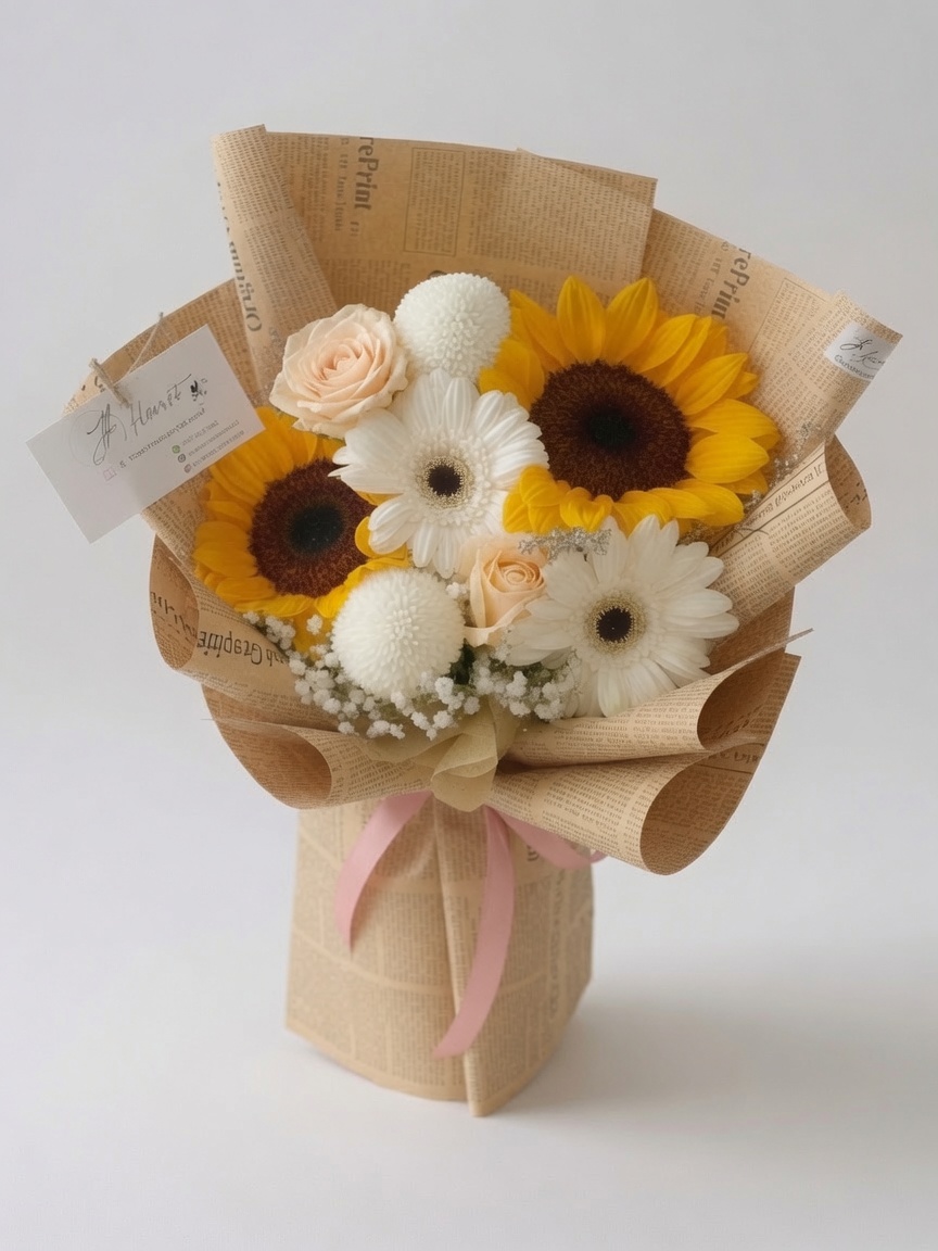 Graduation Bouquet Sunflower Sunny Whispers