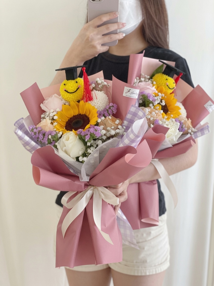 Graduation Bouquet Sunflower Corona Jubilare - Image 3