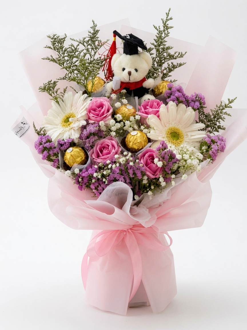 Graduation Bouquet & Chocolate Elegance