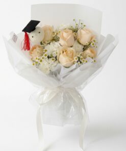Graduation Bouquet Rose Ivory Laurea