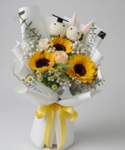 Graduation Bouquet Sunflower Sunshine Bunny
