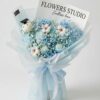 Graduation Bouquet Baby Breath Blue Triumph
