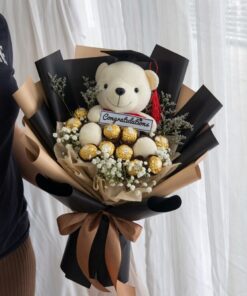 Graduation Bouquet Chocolate Golden Bear Hug - Image 2
