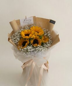 Sunflower Bouquet Five Golden Embrace