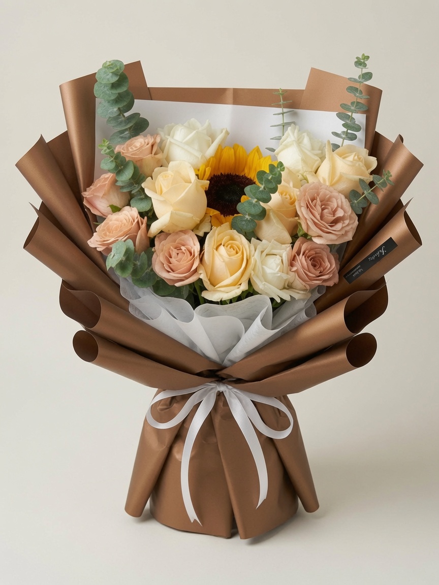 Graduation Bouquet Sunflower Golden Tranquility