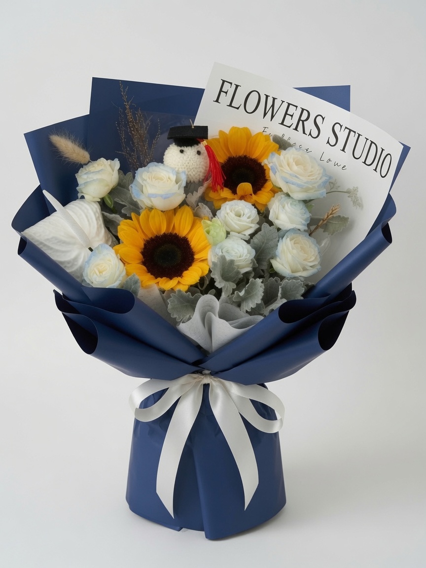 Graduation Bouquet Sunflower Victory Rays