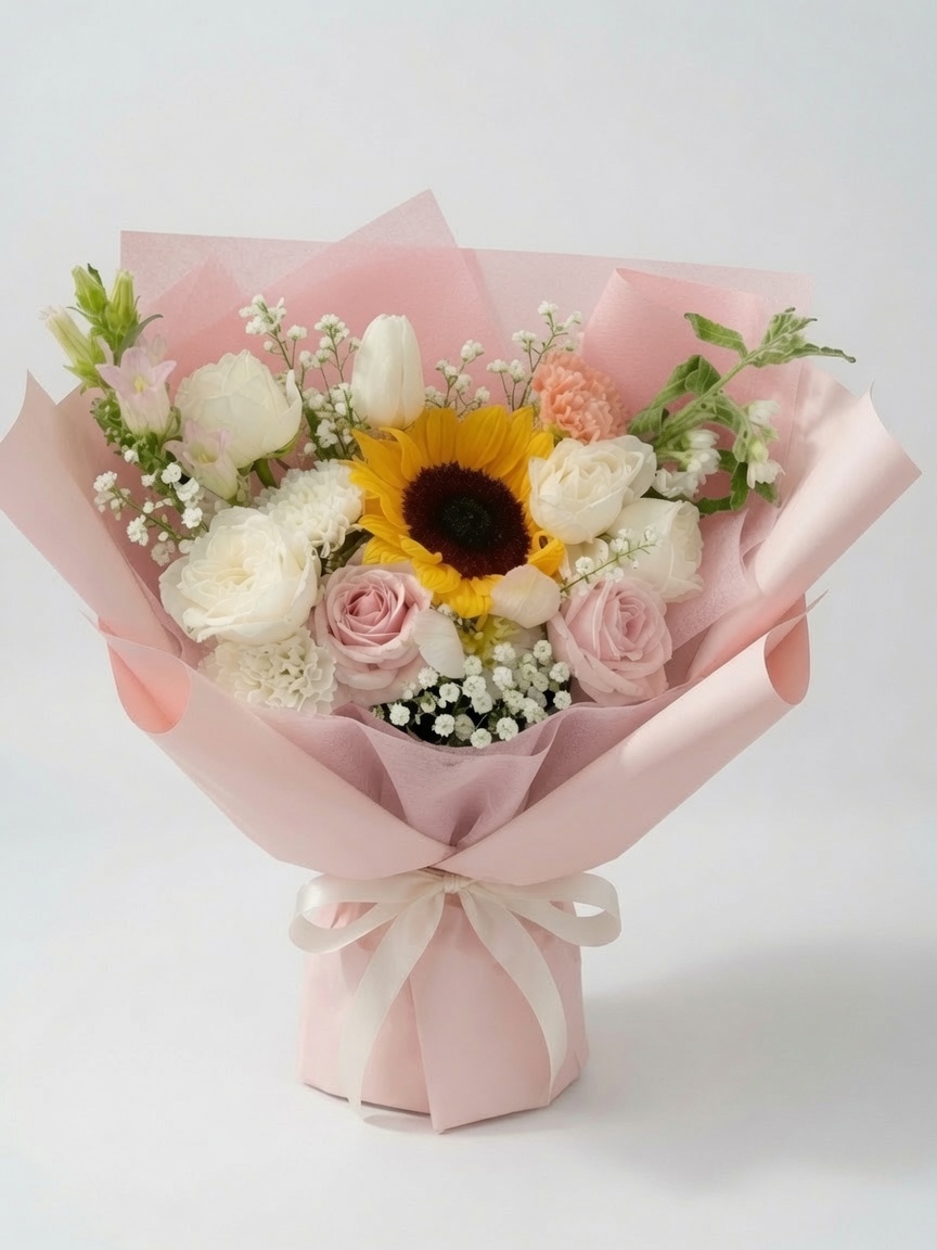 Sunflower Mixed Bouquet Blush Harmony