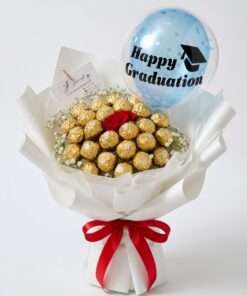 Chocolate Bouquet with Rose & Balloon