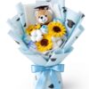 Graduation Bouquet Soap Flower Blue Skies