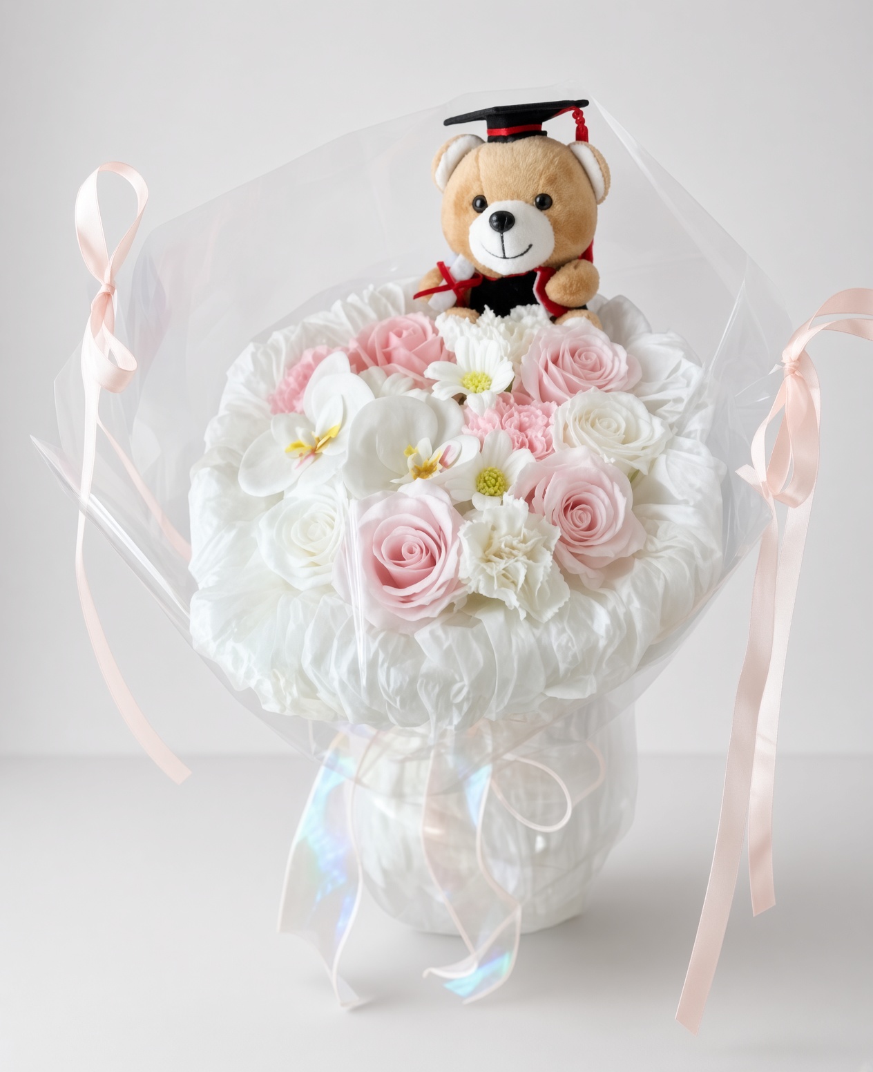 Graduation Bouquet Soap Flower Pink Elegance
