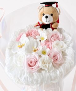 Graduation Bouquet Soap Flower Pink Elegance - Image 2