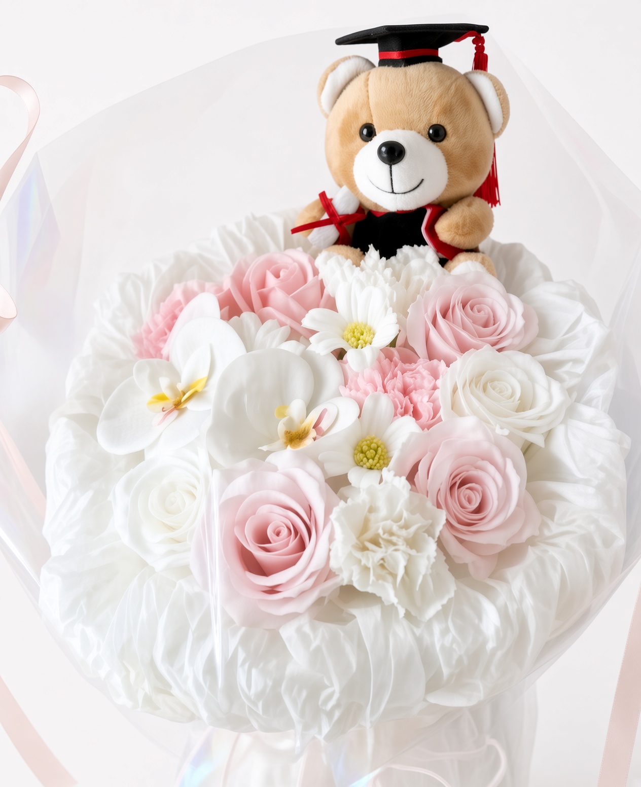 Graduation Bouquet Soap Flower Pink Elegance - Image 2