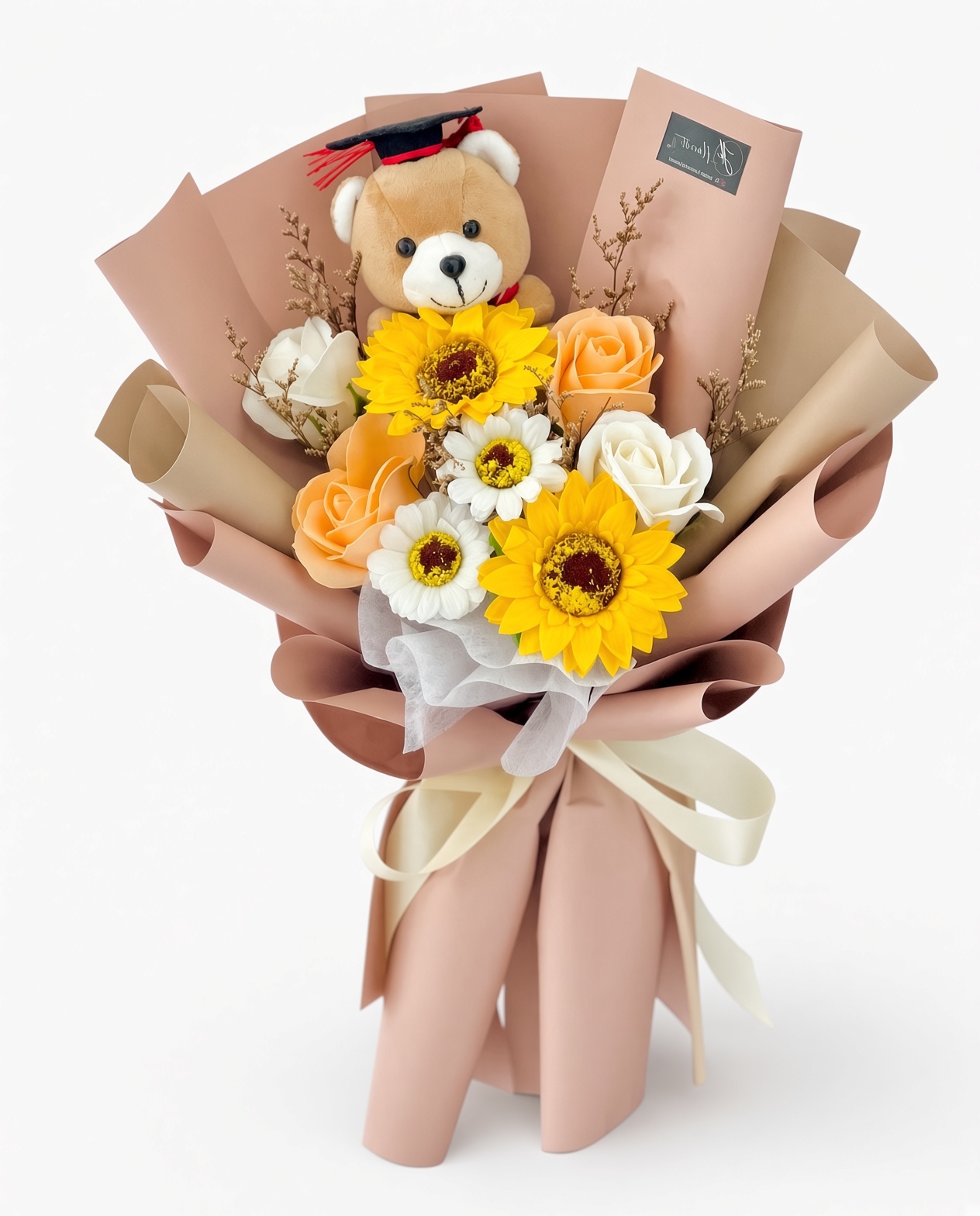 Graduation Bouquet Soap Flower Golden Journey