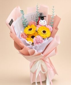 Graduation Bouquet Soap Flower Blossoms Glow