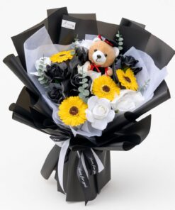 Graduation Bouquet Soap Flower Classic Contrast