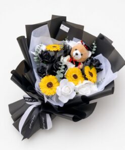 Graduation Bouquet Soap Flower Classic Contrast - Image 2