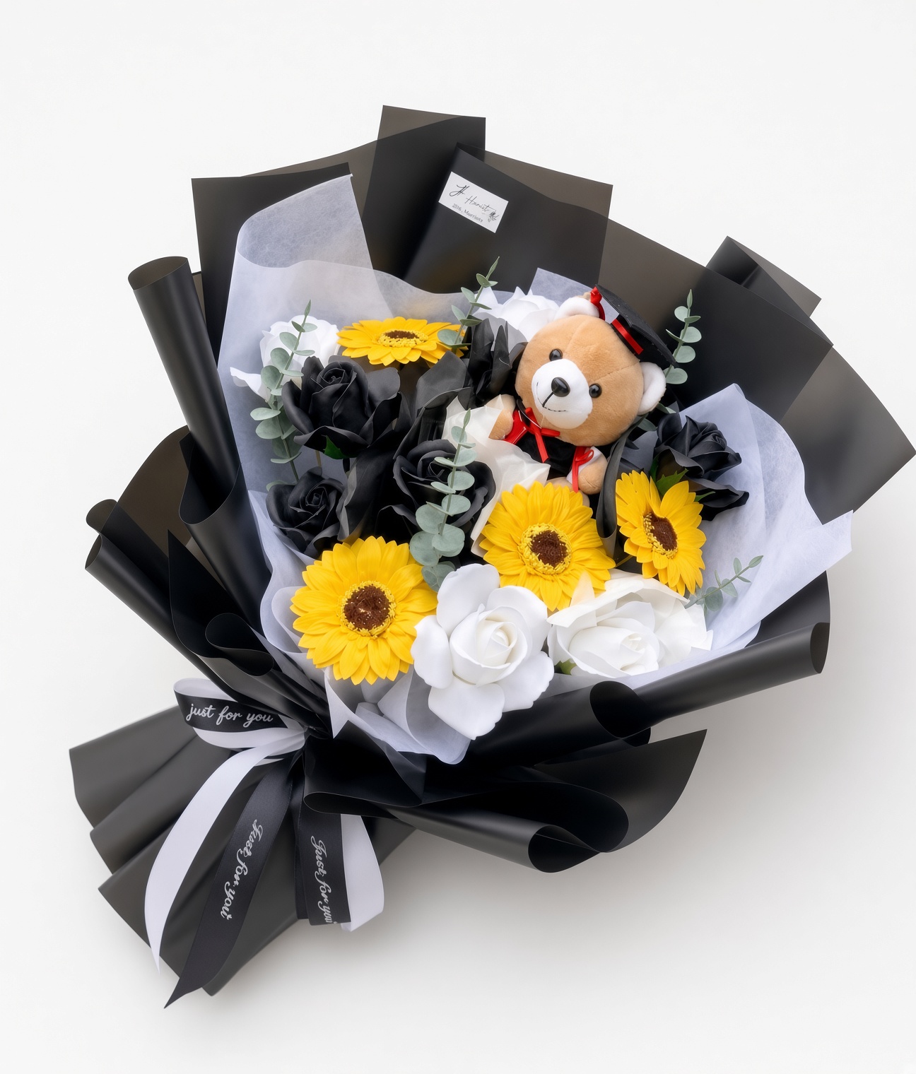 Graduation Bouquet Soap Flower Classic Contrast - Image 2