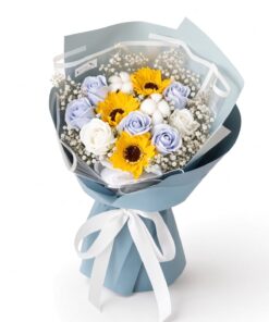 Graduation Bouquet Soap Flower Antarctica Glow
